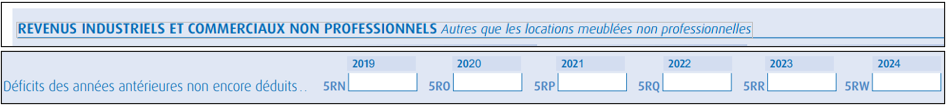 revenus industriels commerciaux autre que les locations meubl&eacute;es non professionnelles